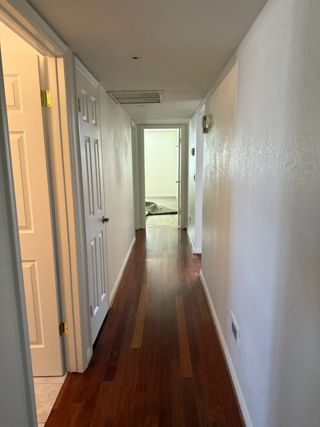 Flooring carried the length of the hallway